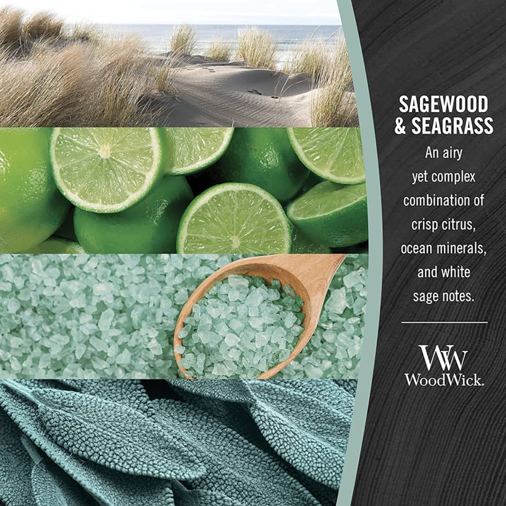 Woodwick Candle - Sagewood & Seagrass