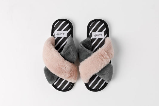 The Goodnight Society Crossover Hotel Slides - Blush/Grey