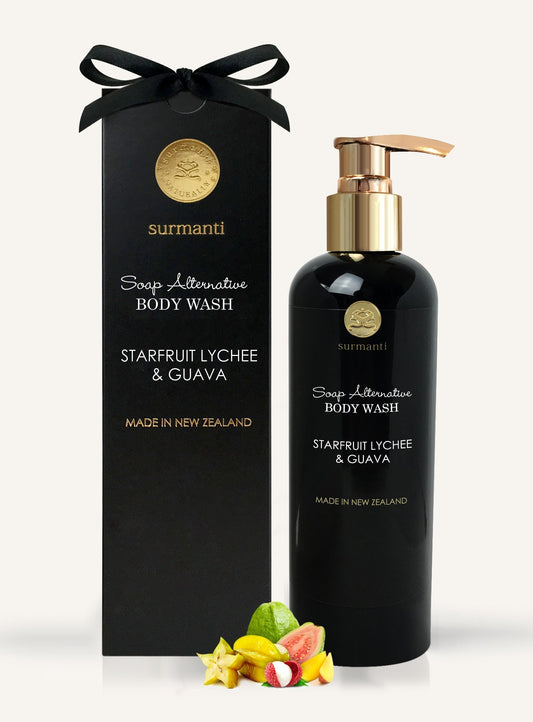 Surmanti Body Wash Soap Alternative - Starfruit, Lychee & Guava