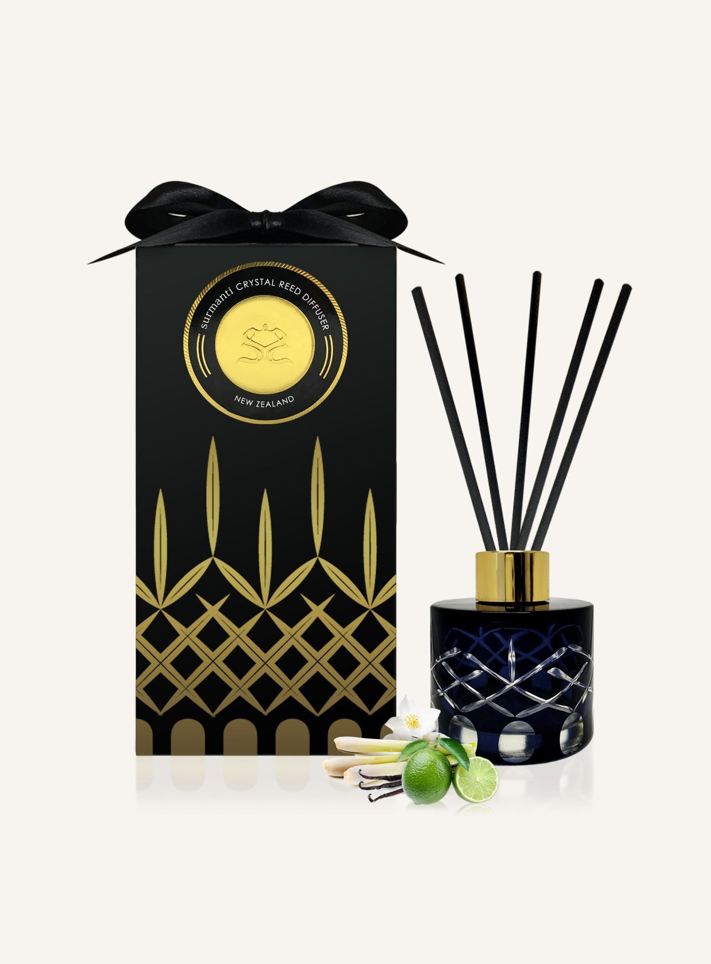 Surmanti Crystal Reed Diffuser - Persian Lime & Lemongrass