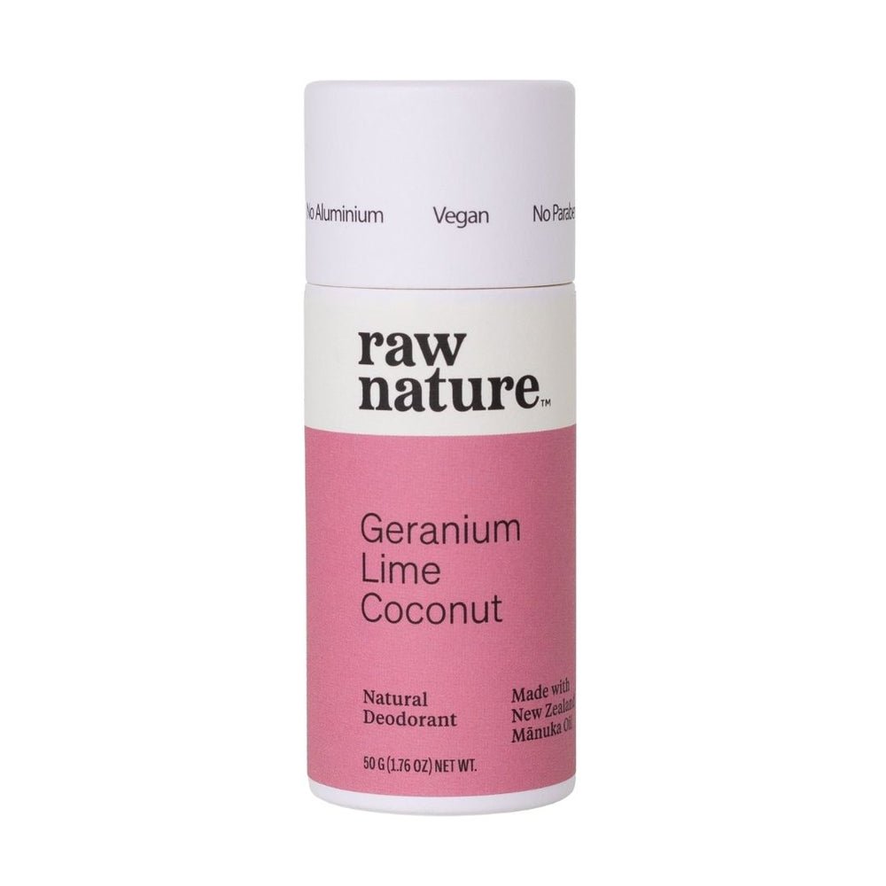 Raw Nature Deodorant Stick - Geranium + Lime