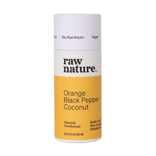 Raw Nature Deodorant Stick - Orange + Black Pepper