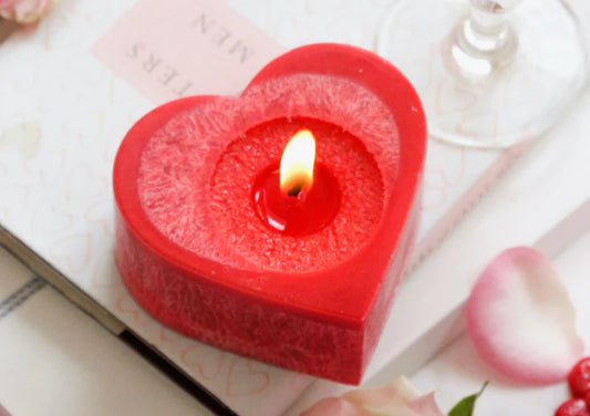 Living Light Pohutukawa Heart Candle