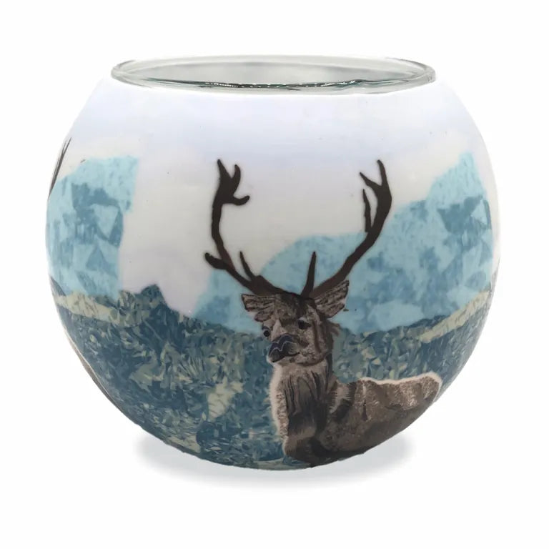 Glowing Glass Tealight Holder - Standing Strong