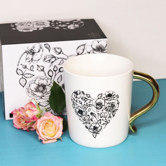 Rose Heart Mug in Giftbox