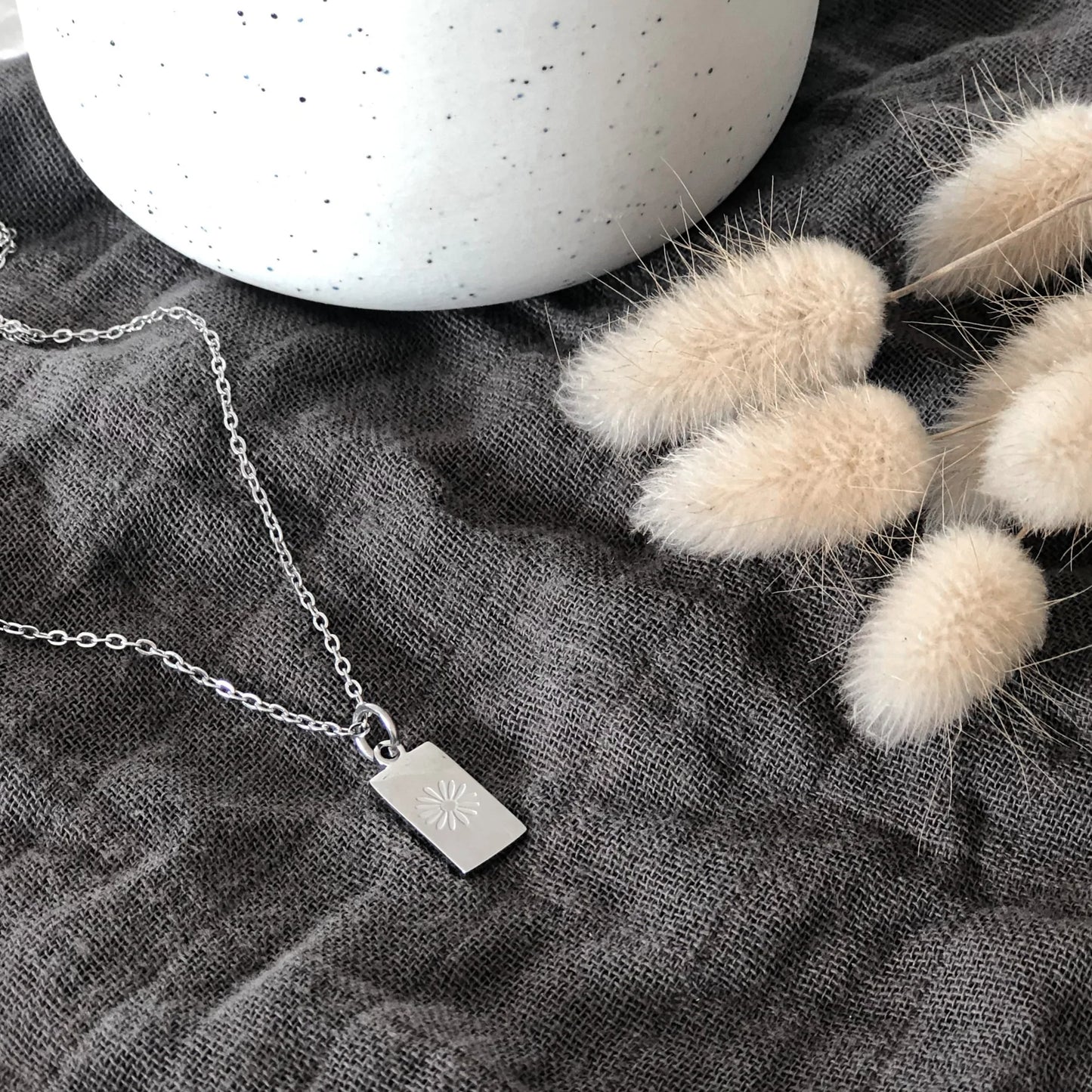 Katy B Etched Daisy Necklace