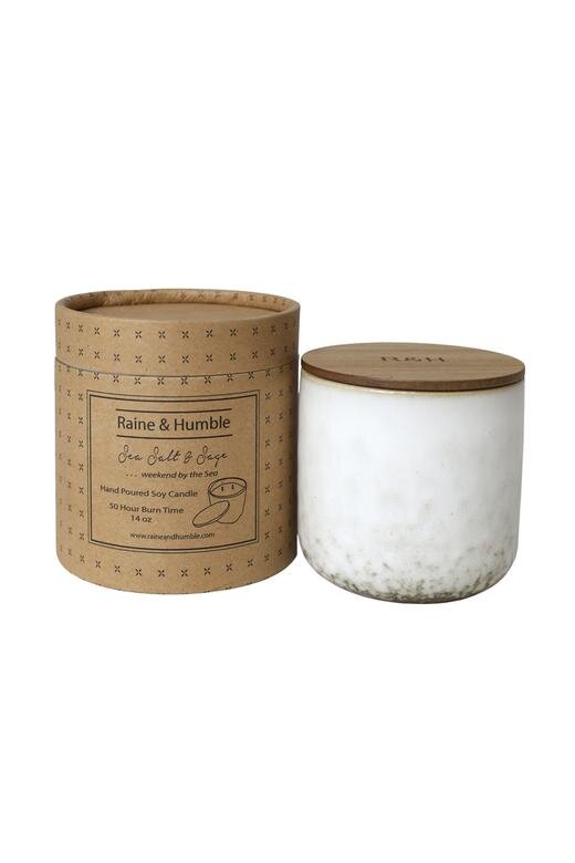 Raine & Humble Soy Candle - Sea Salt & Sage