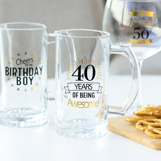 Sip Celebration 40th Beer Glass